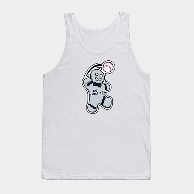 New York Yankees Gingerbread Man Tank Top by Rad Love